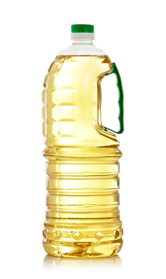 A bottle of vegetable oil