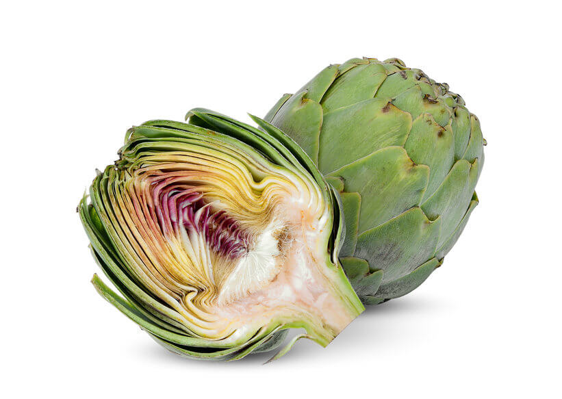 Inside of an artichoke